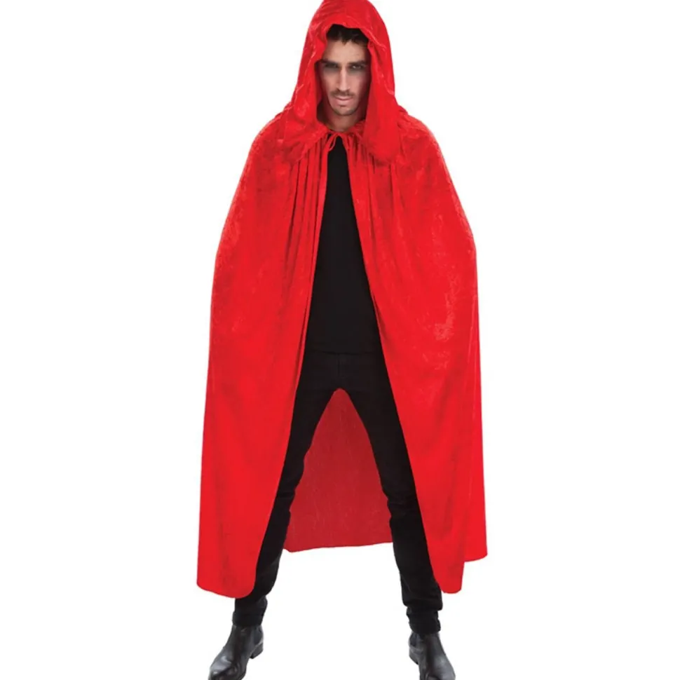 Capuche Velours 182cm luxe, Rouge - RueDeLaFete
