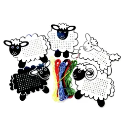 Cartes à enfiler mouton, set de 5 - Eduplay