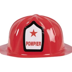 Casque de pompier - adulte - rouge - RueDeLaFete