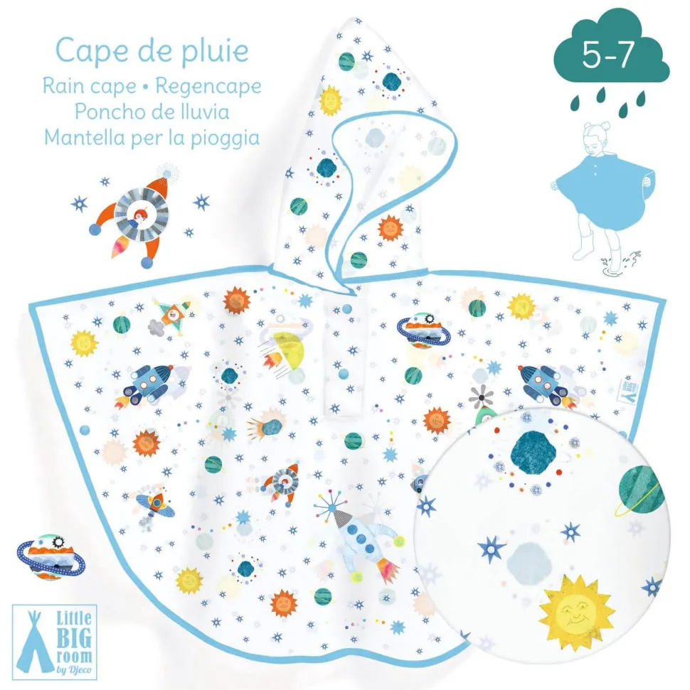 CASQUETTES ET CAPES DE PLUIE - LITTLE BIG ROOM : Fusée - Djeco