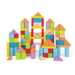 CBaril de 100 cubes de construction en bois - Hape
