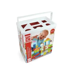 CBaril de 100 cubes de construction en bois - Hape