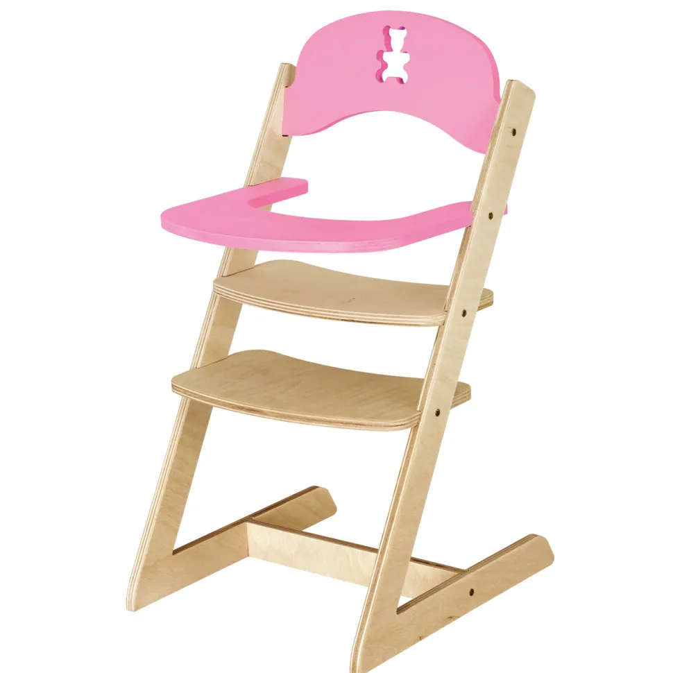 Chaise haute nounours en bois - JB-Bois
