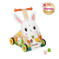 CHARIOT MULTI-ACTIVITES LAPIN EN BOIS - Janod
