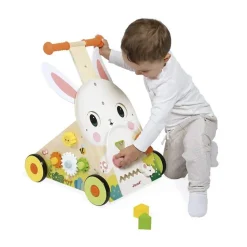 CHARIOT MULTI-ACTIVITES LAPIN EN BOIS - Janod