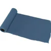 Chemin de table coton gaufré 3m Bleu Denim - RueDeLaFete