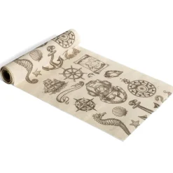 Chemin de table Marin en Lin Trésors perdus 5m - RueDeLaFete