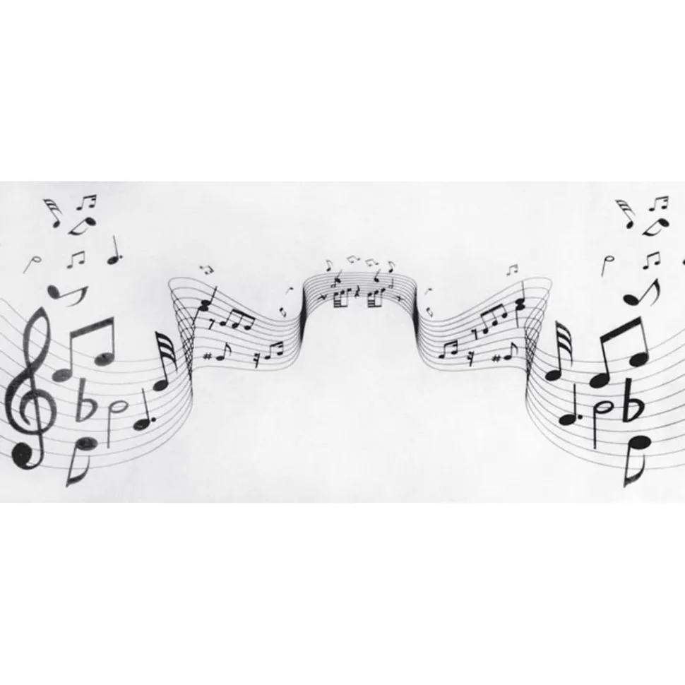 Chemin de Table Musique 30cmx5m - RueDeLaFete