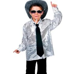 Chemise Disco Enfant - Argent - RueDeLaFete