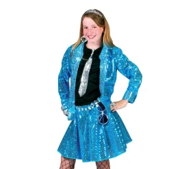 Chemise Disco Enfant Turquoise - RueDeLaFete
