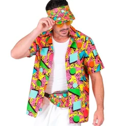 Chemise mixte mode funk années 80 - Rose - RueDeLaFete