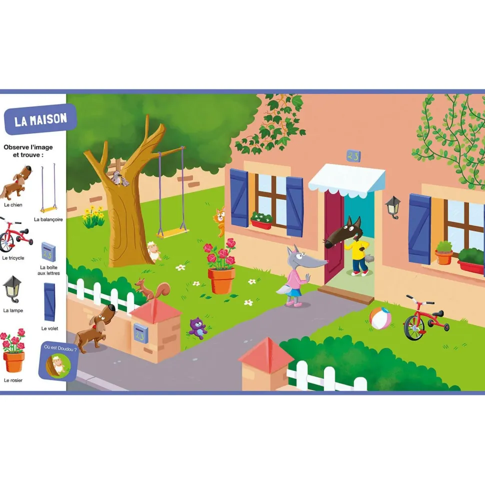 CHERCHE ET TROUVE DES TOUT-PETITS - P'TIT LOUP - À LA MAISON - Editions Auzou