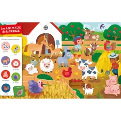 CHERCHE ET TROUVE DES TOUT-PETITS - CHEZ LES ANIMAUX - Editions Auzou