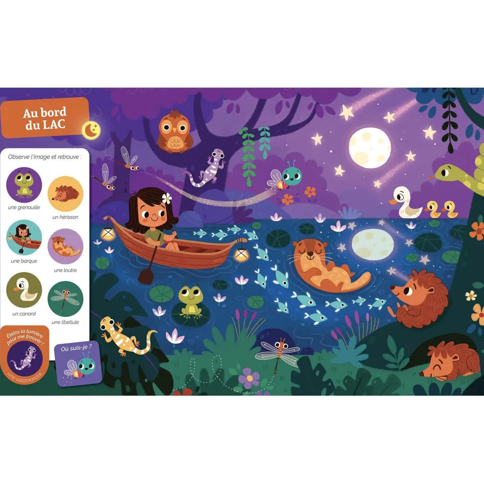 CHERCHE ET TROUVE DES TOUT-PETITS - QUI BRILLE DANS LA NUIT - Editions Auzou