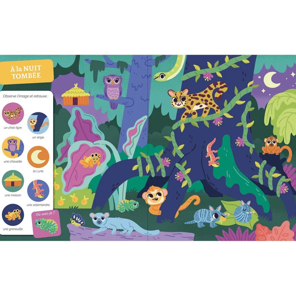 CHERCHE ET TROUVE DES TOUT-PETITS - LA JUNGLE ET LA SAVANE - Editions Auzou