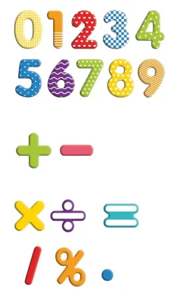 Chiffres aimantés avec boîte, 90 pcs - Eduplay