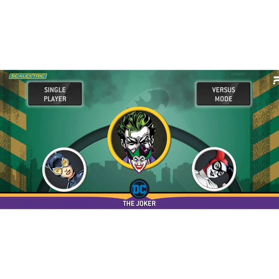 Circuit de voitures Scalextric Spark Plug : Batman contre Joker - Scalextric