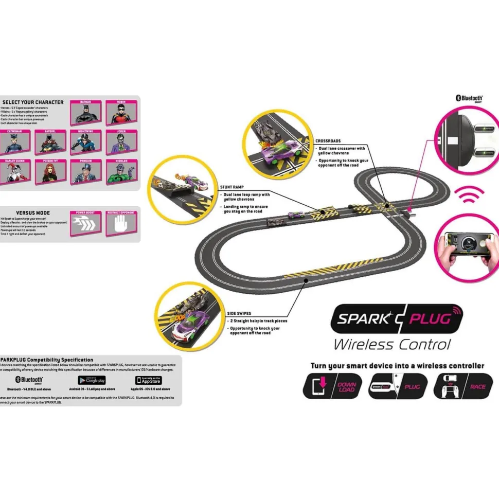 Circuit de voitures Scalextric Spark Plug : Batman contre Joker - Scalextric