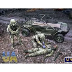 Coffret Buggy Mongoose et figurines : évacuation champ de bataille ukrainien - Master Box