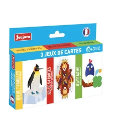 Coffret 3 Jeux De Cartes : 54 Cartes, 7 Familles, Memo - JeuJura