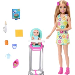 Coffret Barbie : Babysitter Repas bébé - Mattel