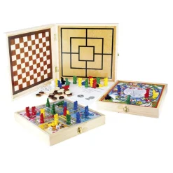 Coffret bois : Jeux de société : 100 jeux - JeuJura
