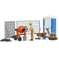 Coffret Chantier bworld avec Figurine ouvrier - Bruder
