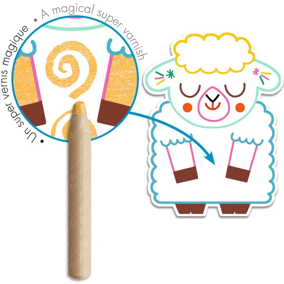 Coffret Coloriage : Animaux familiers à révéler - Djeco