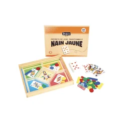 Coffret de jeux traditionnels en bois : le nain jaune - JeuJura