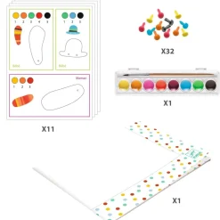 Coffret de peinture : La famille renard - Djeco