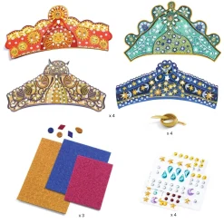 Coffret DIY : 4 diadèmes Mosaïques à décorer : Enchanteresses - Djeco