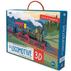 Coffret livre et maquette : Voyage, découvre, explore : La locomotive 3D, l'histoire des trains - Sassi