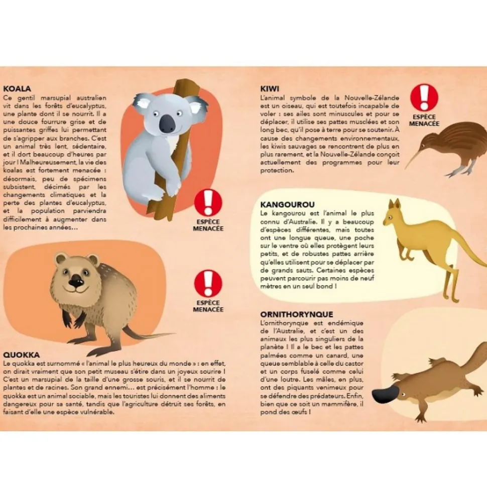 Coffret livre et puzzle de 205 pièces : Voyage, Découvre, Explore : Les espèces menacées - Sassi
