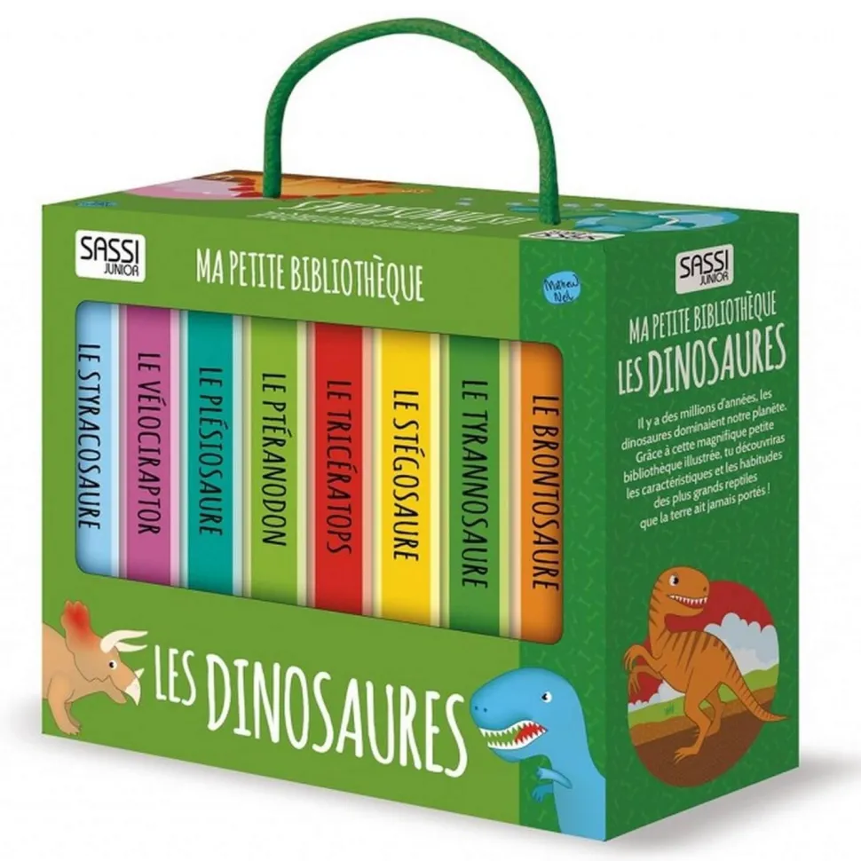 Coffret livres : Ma petite bibliothèque : Les dinosaures - Sassi
