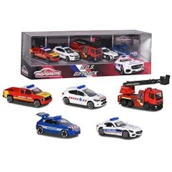 Coffret Majorette 5 pièces : Véhicules de secours - Smoby