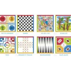 Coffret Multijeux De Societe - Pions En Bois - JeuJura