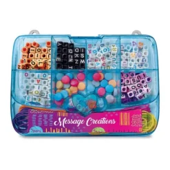 Coffret perles : Message bracelets mini - boite bleue - Clementoni