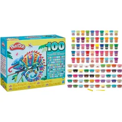 Coffret pâte à modeler Play-Doh : WOW 100 pots de couleurs - Hasbro