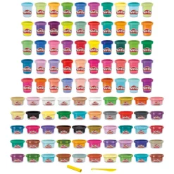Coffret pâte à modeler Play-Doh : WOW 100 pots de couleurs - Hasbro