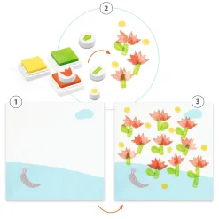 Coffret tampons : Avec des fleurs - Djeco