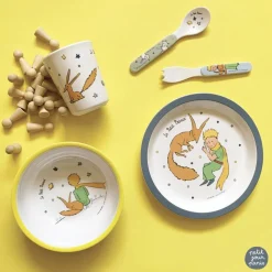 Coffret vaisselle Le Petit Prince : 5 pièces : Bleu - Petit Jour Paris