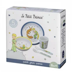 Coffret vaisselle Le Petit Prince : 5 pièces : Bleu - Petit Jour Paris