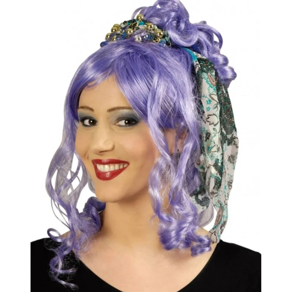 Coiffe pesley bleu avec perles - RueDeLaFete