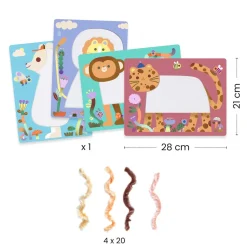 COLLAGES : Laine & scratch - Tout poilus ! - Djeco