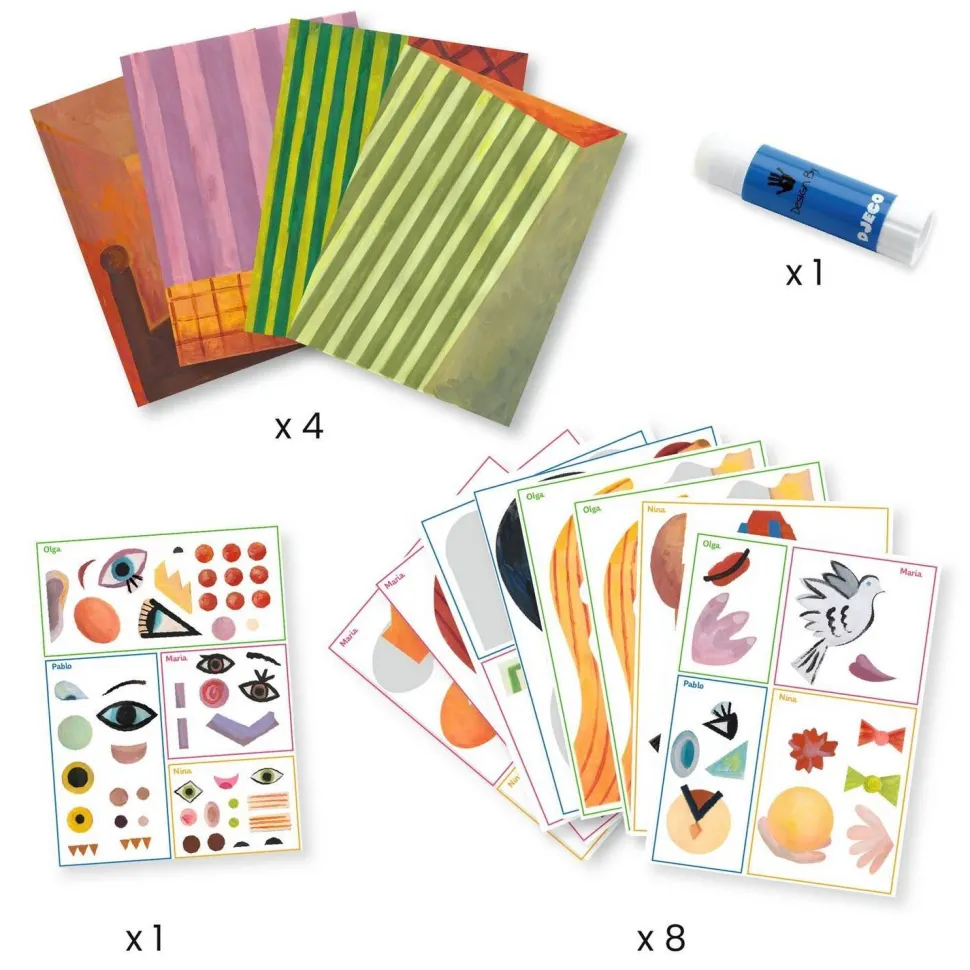 Collages et Stickers : La tête au carré - Djeco