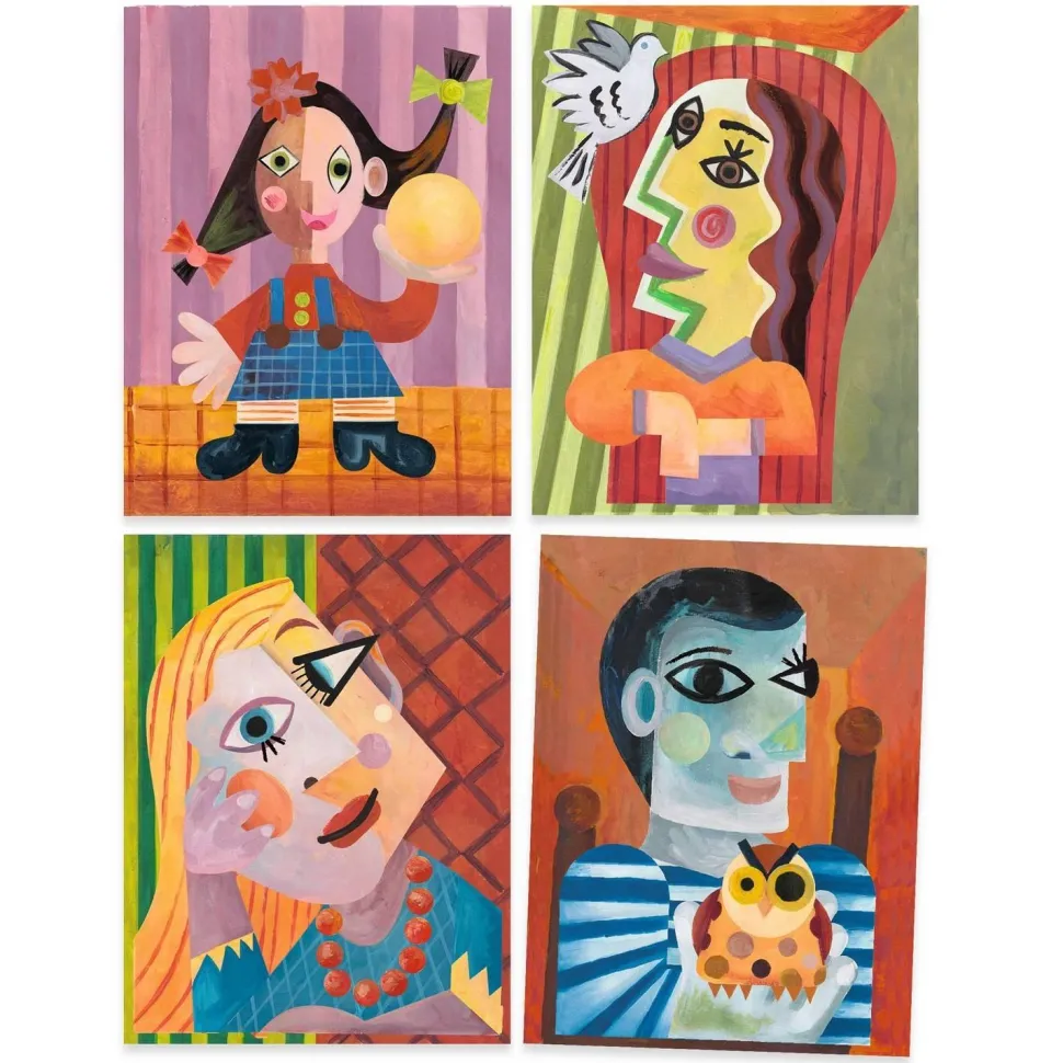 Collages et Stickers : La tête au carré - Djeco