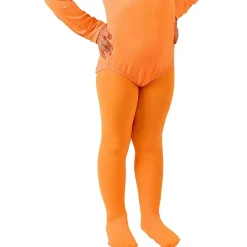 Collants enfant 140-152 cm, Orange - RueDeLaFete