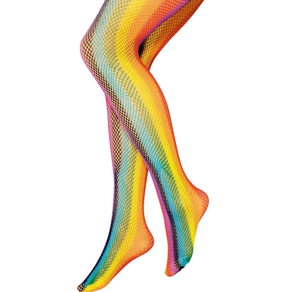 Collants Résille arc-en-ciel, adulte S/M (36/40) - RueDeLaFete