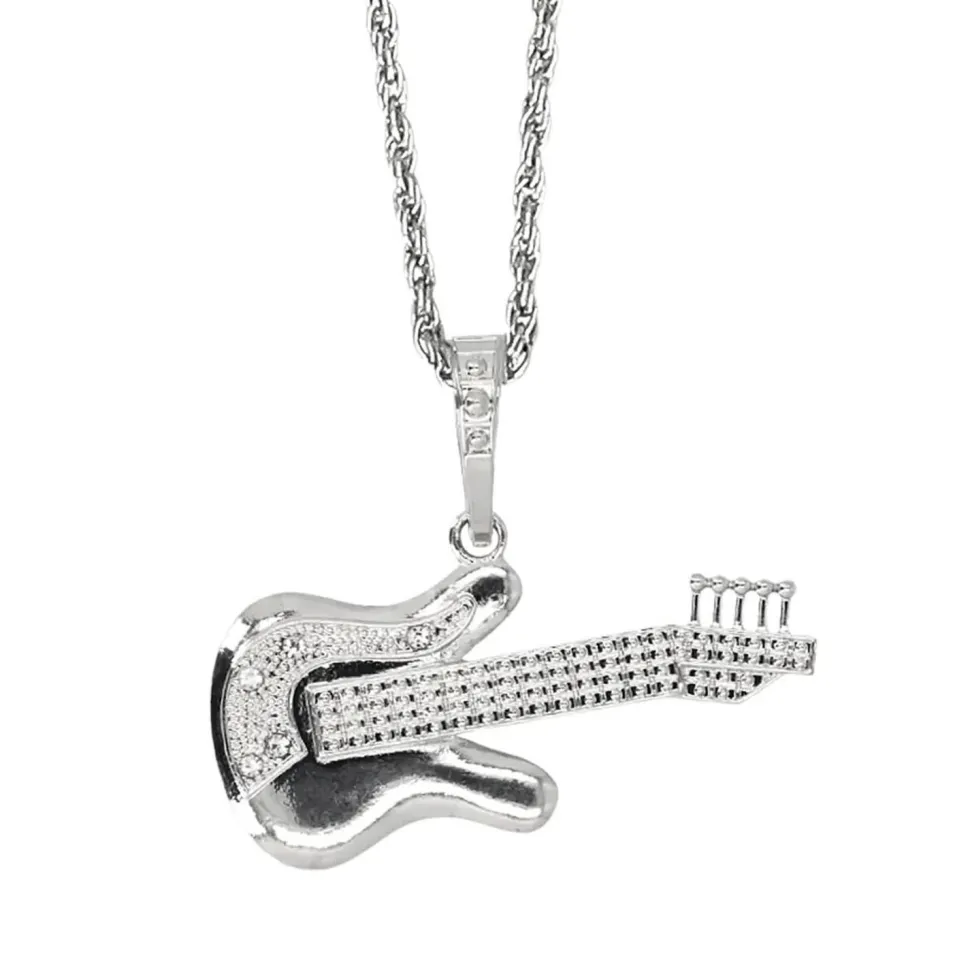 Collier Guitare argent - RueDeLaFete