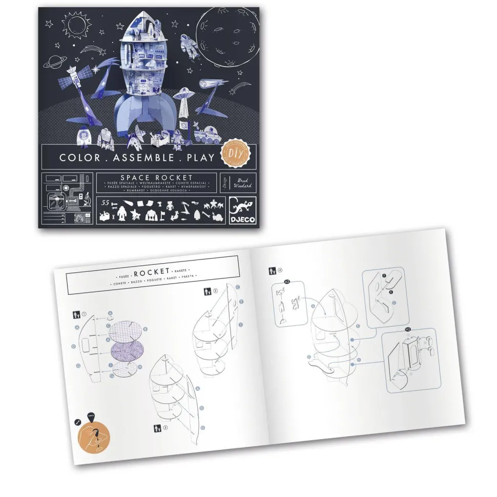 COLOR ASSEMBLE PLAY - DO IT YOURSELF : Fusée spatiale - Djeco